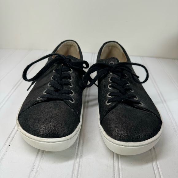 Birkenstock black shimmer leather sneakers - Picture 2 of 10
